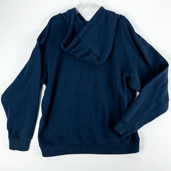 Ariat Hoodie Men’s Medium Pullover Navy Blue Southwest Graphic Logo Ranch Fleece - Picture 10 of 13